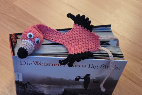 Lesezeichen -Flamingo