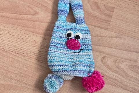 Knisterhase türkis melliert